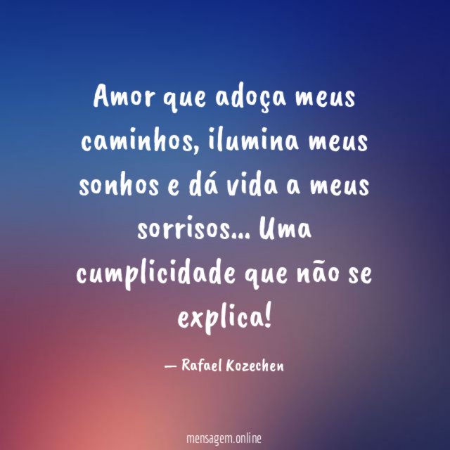 Amor que adoça meus caminhos