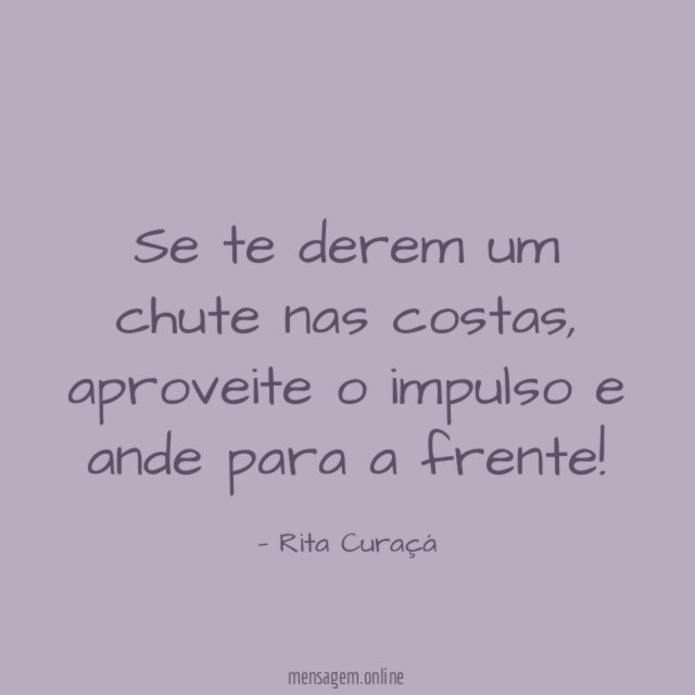 Se te derem um chute nas costas