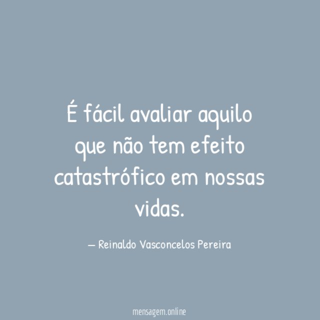 É fácil avaliar aquilo que não tem efeito