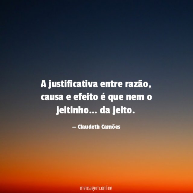 A justificativa entre razão