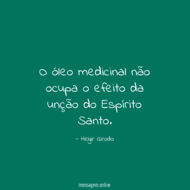 O óleo medicinal não ocupa o efeito da