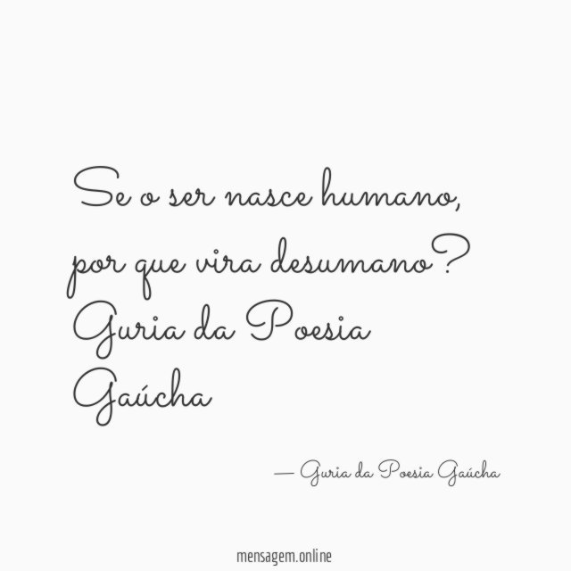 Se o ser nasce humano