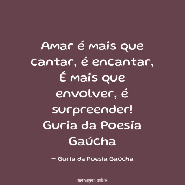 Amar é mais que cantar