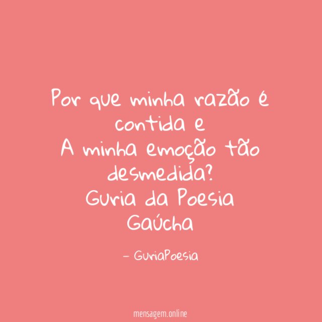 Por que minha razão é contida e A minha