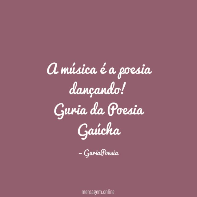 A música é a poesia dançando