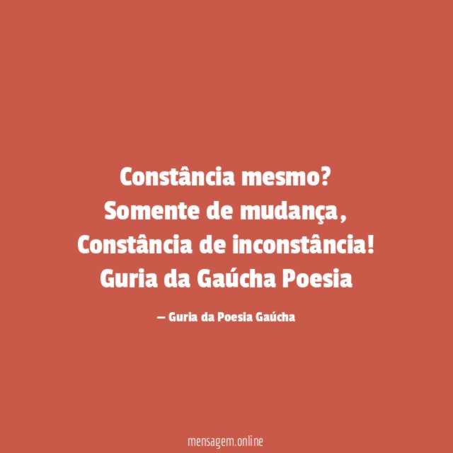 Constância mesmo