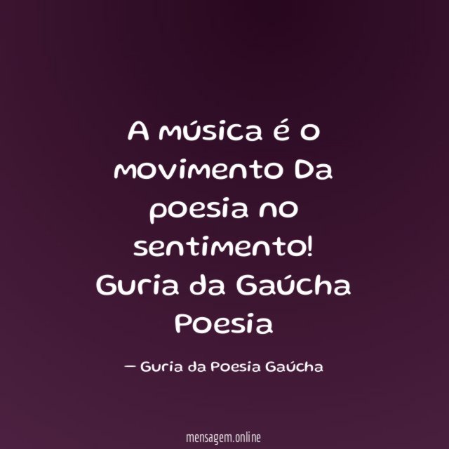 A música é o movimento Da poesia no sentimento