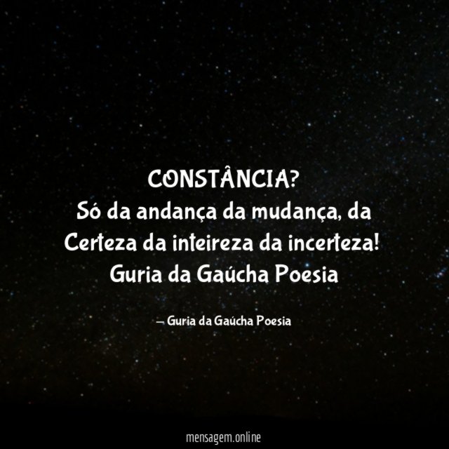 CONSTÂNCIA?