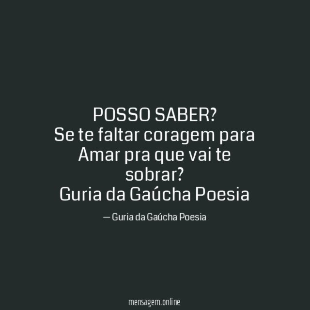 POSSO SABER?