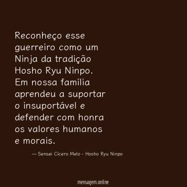 Reconheço esse guerreiro como um Ninja da tradição