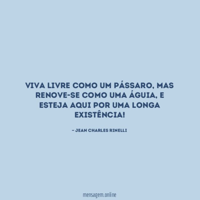Viva livre como um pássaro