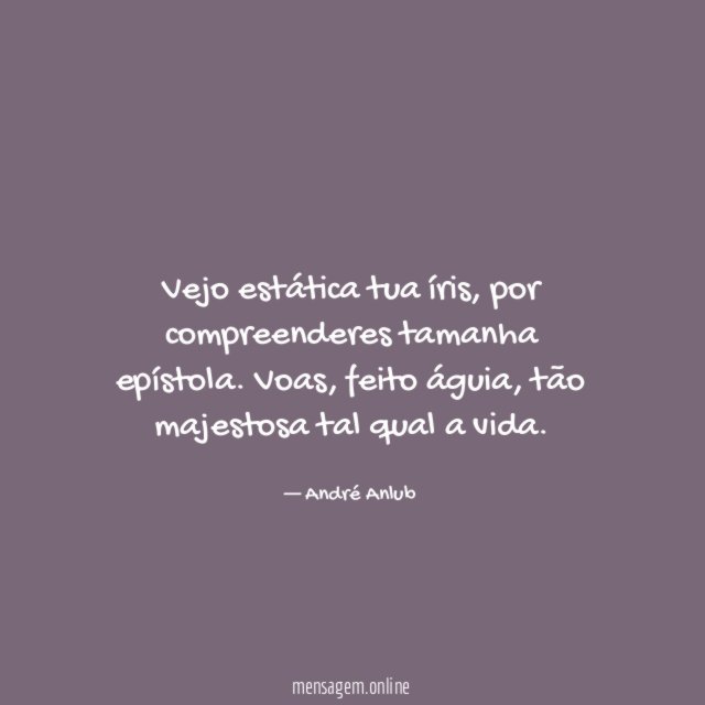 Vejo estática tua íris