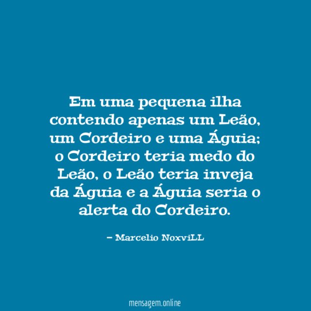 Em uma pequena ilha contendo apenas um Leão