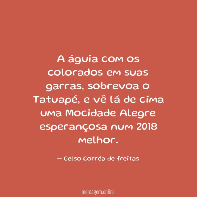 A águia com os colorados em suas garras