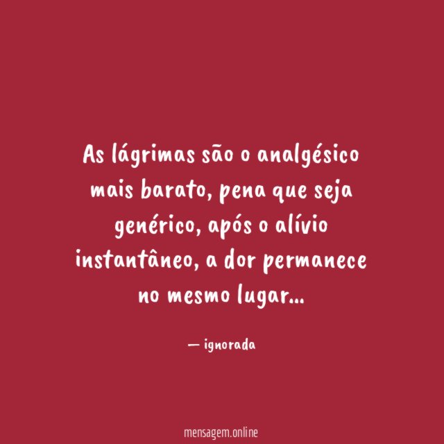 As lágrimas são o analgésico mais barato
