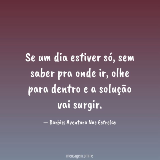 Se um dia estiver só