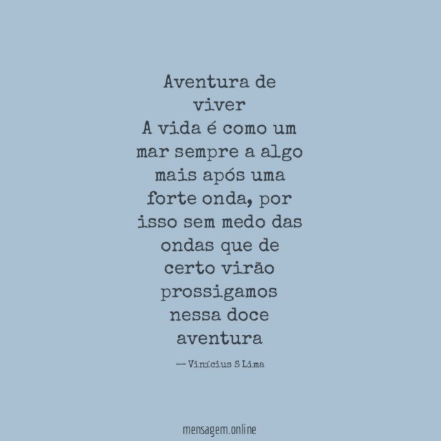 Aventura de viver A vida é como um mar