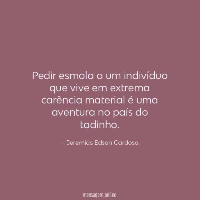Pedir esmola a um indivíduo que vive em
