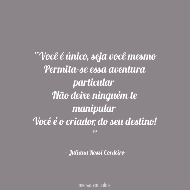 Você é único