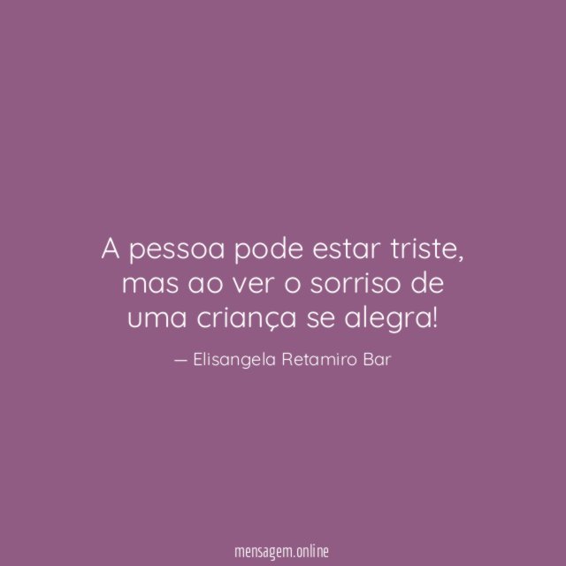 A pessoa pode estar triste