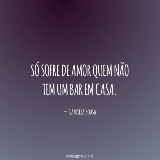 Só sofre de amor quem não tem um bar em casa