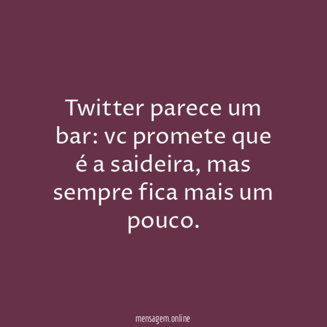 Twitter parece um bar