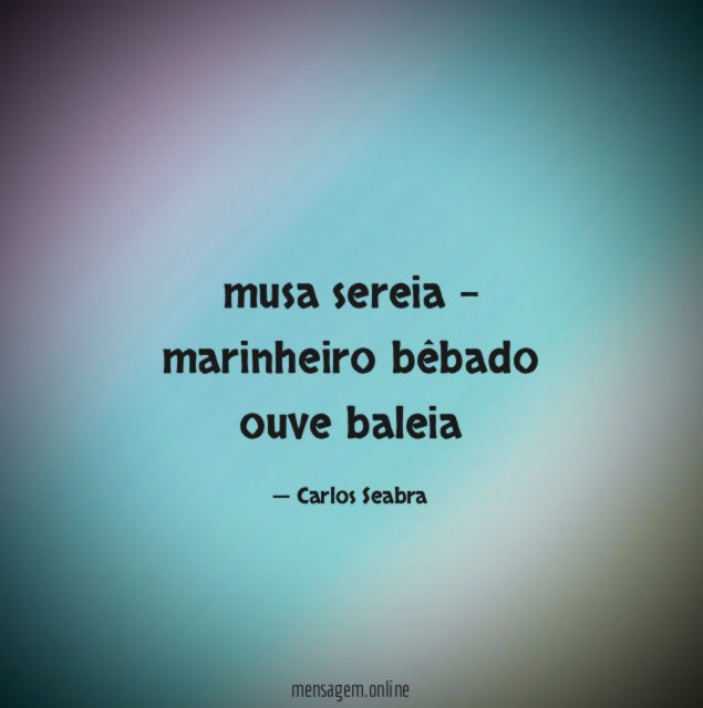 musa sereia - marinheiro bêbado ouve baleia