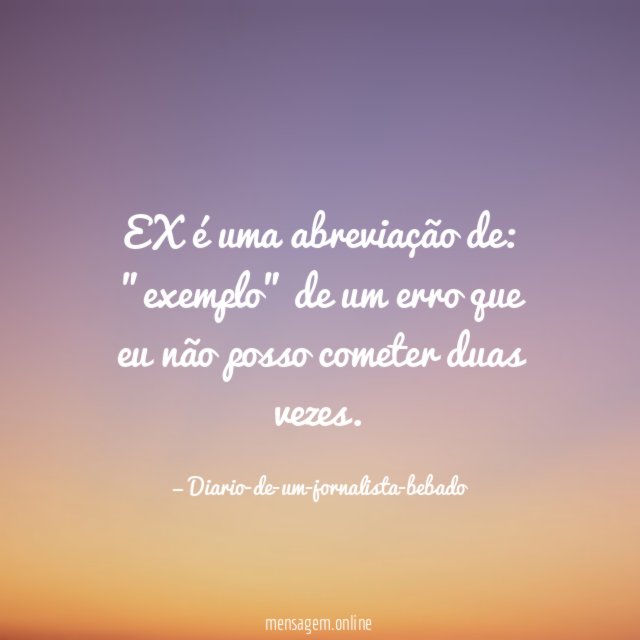 EX é uma abreviação de