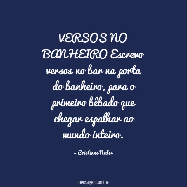 VERSOS NO BANHEIRO