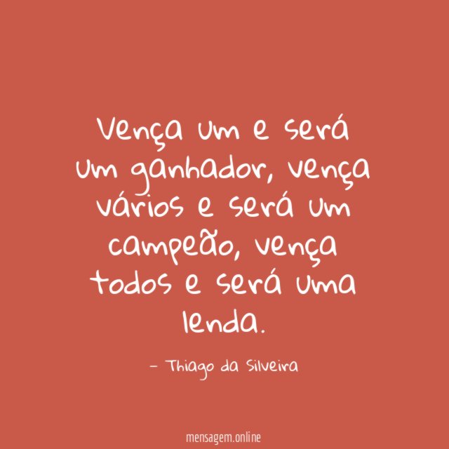 Vença um e será um ganhador