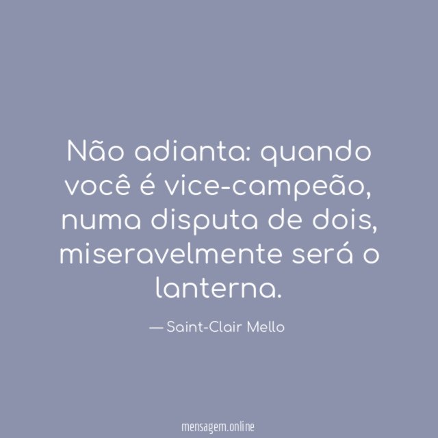 Não adianta
