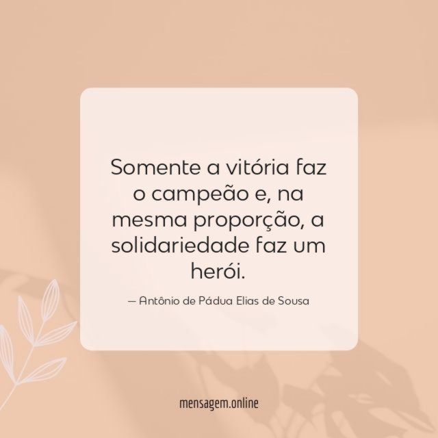 Somente a vitória faz o campeão