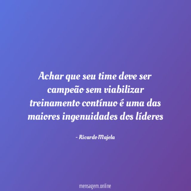 Achar que seu time deve ser campeão sem