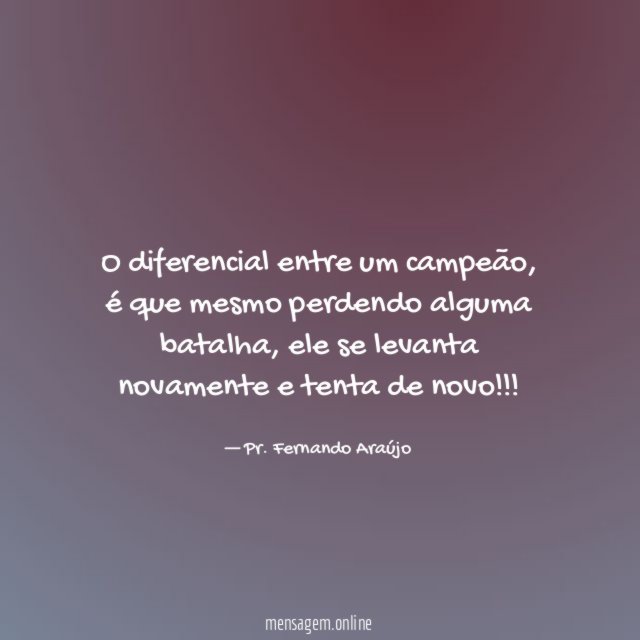 O diferencial entre um campeão