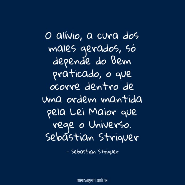 O alívio