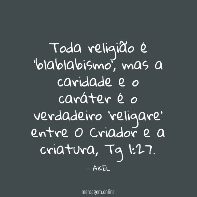 Toda religião é 'blablabismo'