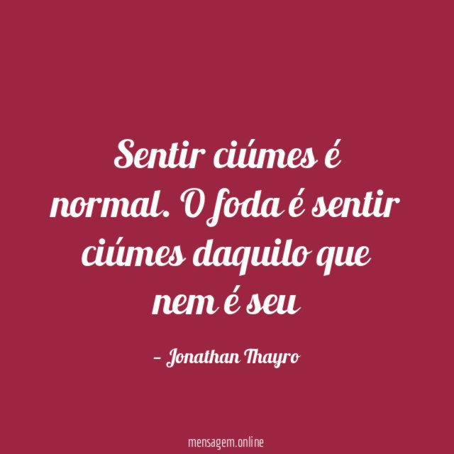 Sentir ciúmes é normal