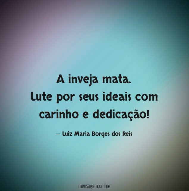 A inveja mata