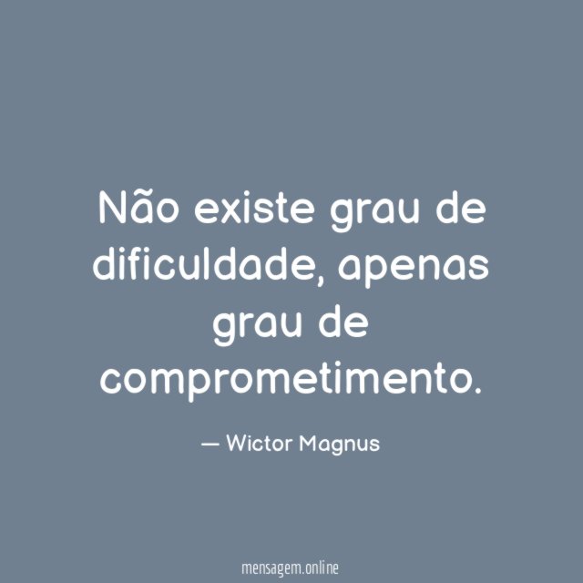 Não existe grau de dificuldade