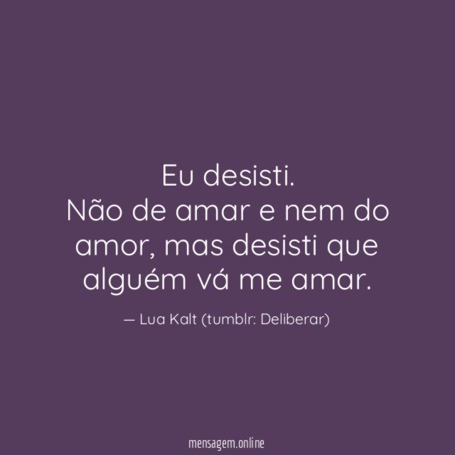 Eu desisti