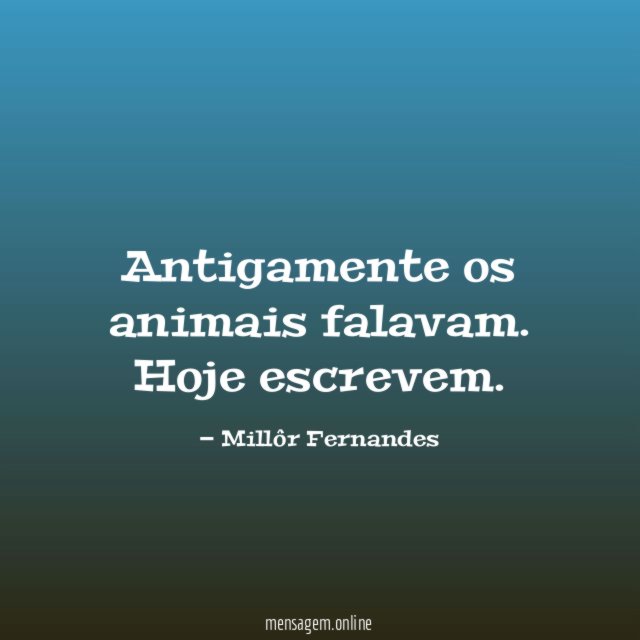 Antigamente os animais falavam