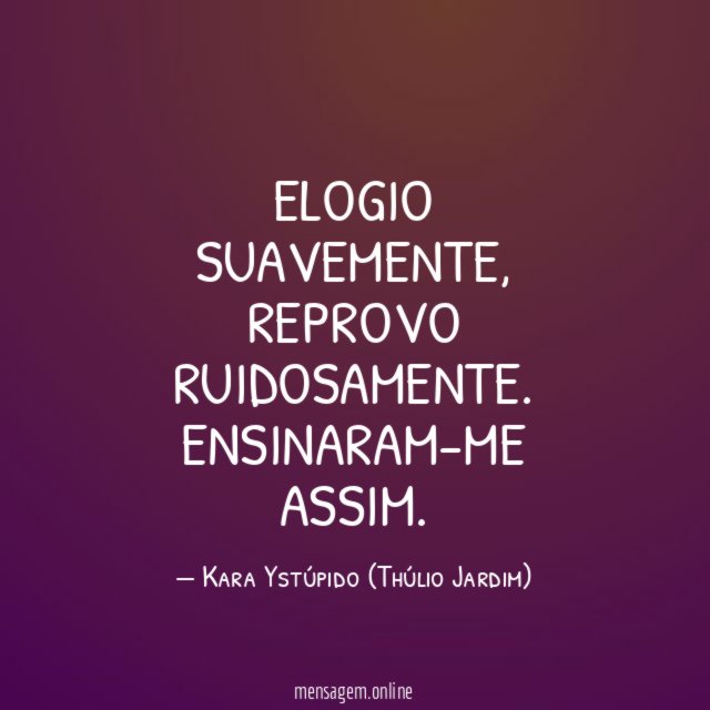Elogio suavemente