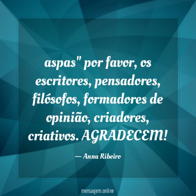 aspas" por favor