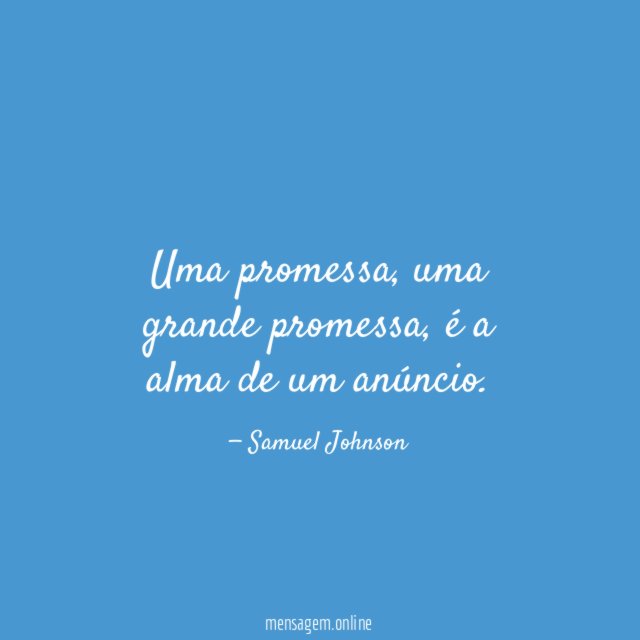 Uma promessa