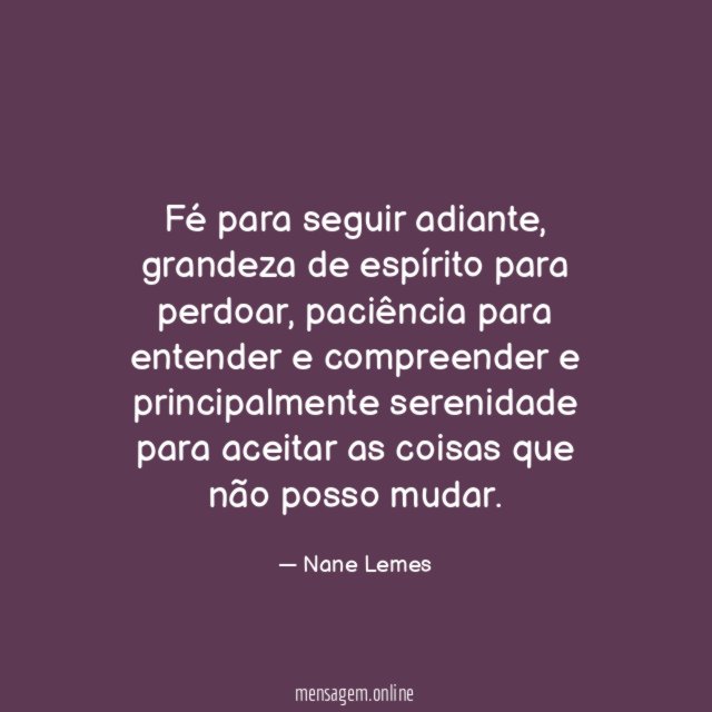 Fé para seguir adiante