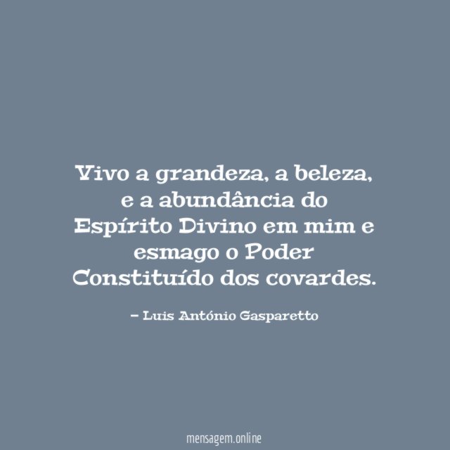 Vivo a grandeza