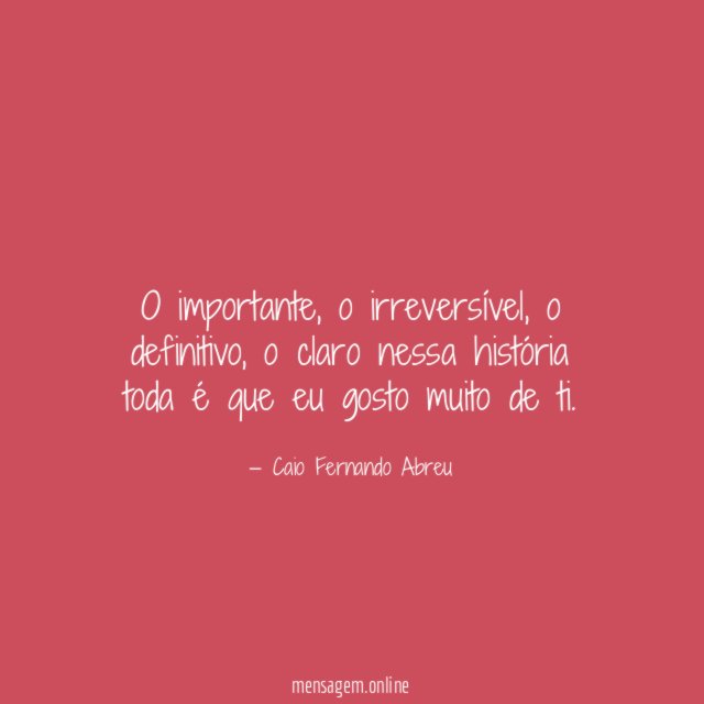 O importante