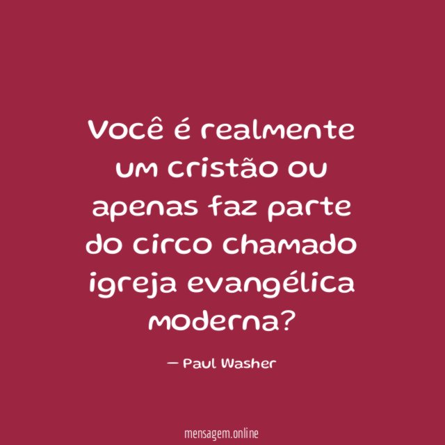 Você é realmente um cristão ou apenas faz