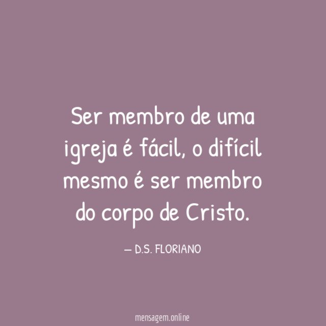 Ser membro de uma igreja é fácil