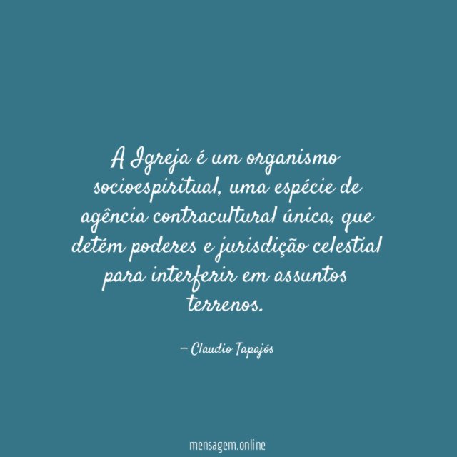 A Igreja é um organismo socioespiritual